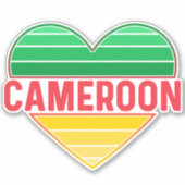 Ik hou van Kameroen, Kameroens hart Sticker (Voorkant)