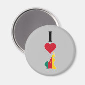 Ik hou van Kameroen Verticaal I Heart Country Flag Magneet (Voorkant / Achterkant)