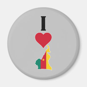Ik hou van Kameroen Verticaal I Heart Country Flag Magneet