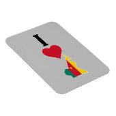 Ik hou van Kameroen Verticaal I Heart Country Flag Magneet (Rechterzijde)