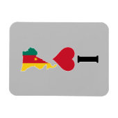 Ik hou van Kameroen Verticaal I Heart Country Flag Magneet (Horizontaal)