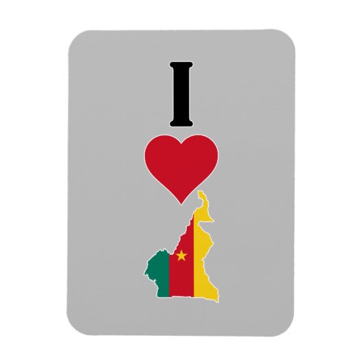 Ik hou van Kameroen Verticaal I Heart Country Flag Magneet (Verticaal)