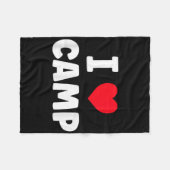 Ik hou van kampeer zomer kampeer glamping fleece deken (Voorkant (Horizontaal))