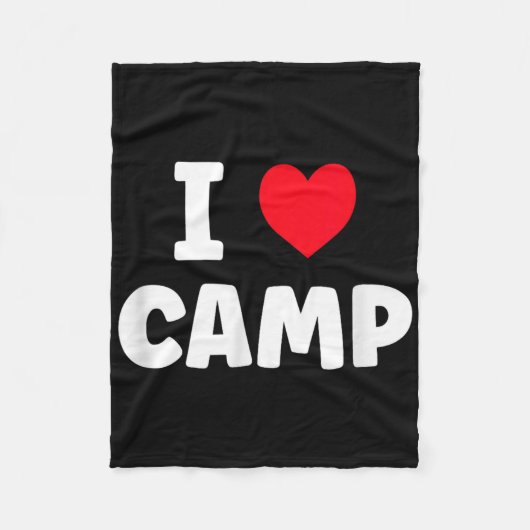 Ik hou van kampeer zomer kampeer glamping fleece deken (Voorkant)