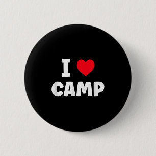 Ik hou van kampeer zomerkamp glamping ronde button 5,7 cm