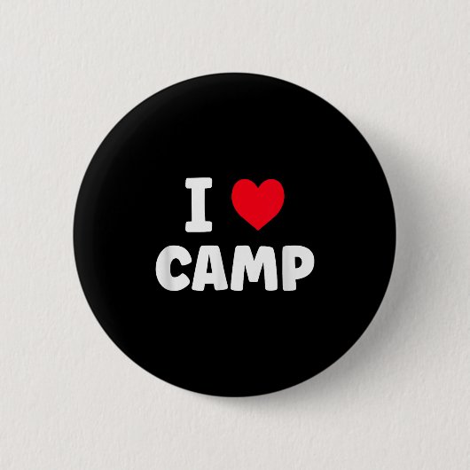 Ik hou van kampeer zomerkamp glamping ronde button 5,7 cm (Voorkant)