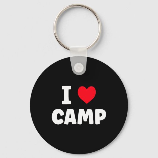 Ik hou van kampeer zomerkamp glamping sleutelhanger (Voorkant)