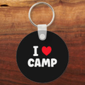 Ik hou van kampeer zomerkamp glamping sleutelhanger (Voorkant)