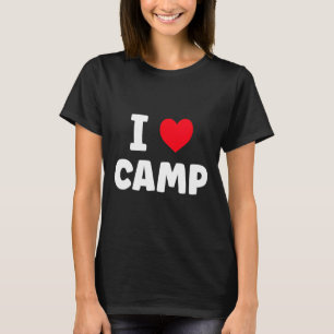 Ik hou van kampeer zomers kampeer glamping t-shirt