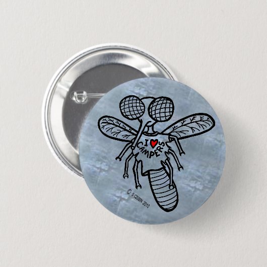 Ik hou van kampeerders! ronde button 5,7 cm (Voorkant /achterkant)