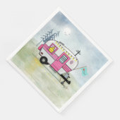 Ik hou van kampeerpapier servet (Hoek)