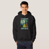 Ik hou van kamperen, beren houden van mij. Grappig Hoodie (Voorkant volledig)