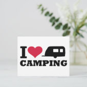Ik hou van kamperen briefkaart (Staand voorkant)