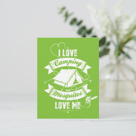 Ik hou van kamperen briefkaart (Staand voorkant)