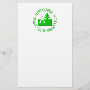 Ik hou van kamperen briefpapier