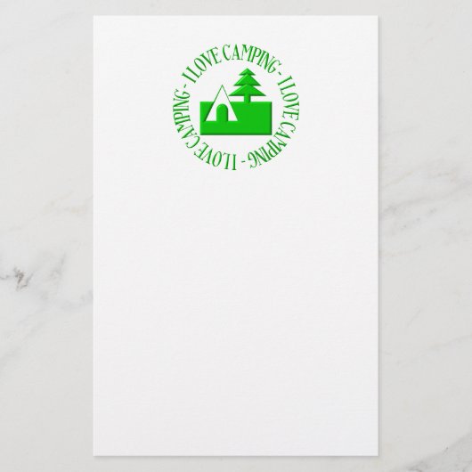 Ik hou van kamperen briefpapier (Voorkant)
