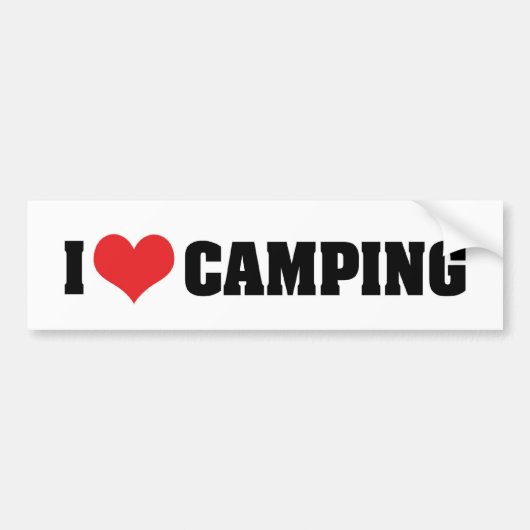 Ik Hou Van Kamperen Bumper Sticker (Voorkant)