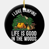 Ik hou van kamperen, het leven is goed in de bosse keramisch ornament (Achterkant)
