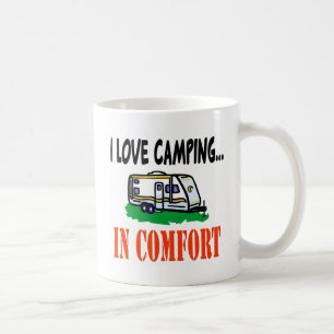 Ik hou van kamperen in comfort koffiemok