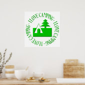 Ik hou van kamperen poster (Keuken)