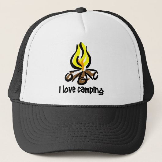 ik hou van kamperen trucker pet (Voorkant)