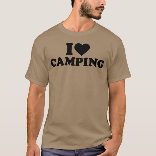 ik hou van kamperen witte cadeau t-shirt (Voorkant)