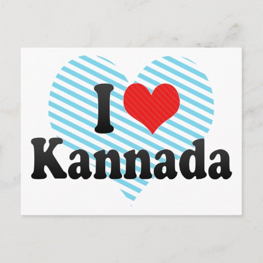 Ik hou van Kannada Briefkaart (Voorkant)