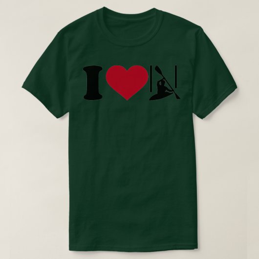 Ik hou van kanoe slalom 1 t-shirt (Design voorkant)