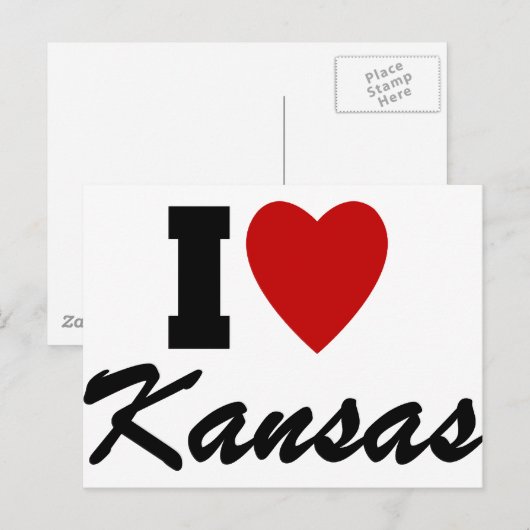 Ik hou van Kansas Briefkaart (Voorkant / Achterkant)