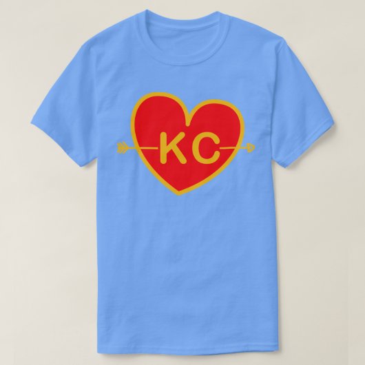 Ik hou van Kansas City Heart KC T-shirt (Design voorkant)
