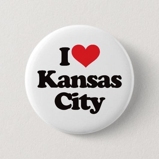 Ik hou van Kansas City Ronde Button 5,7 Cm (Voorkant)