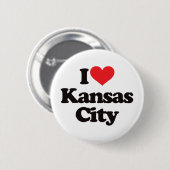 Ik hou van Kansas City Ronde Button 5,7 Cm (Voorkant /achterkant)