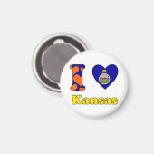 Ik hou van Kansas Magneet (Voorkant / Achterkant)