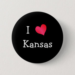 Ik hou van Kansas Ronde Button 5,7 Cm