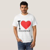 Ik hou van kantoorwear t-shirt (Voorkant volledig)
