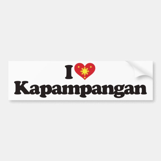 Ik hou van Kapampangan Bumpersticker (Voorkant)