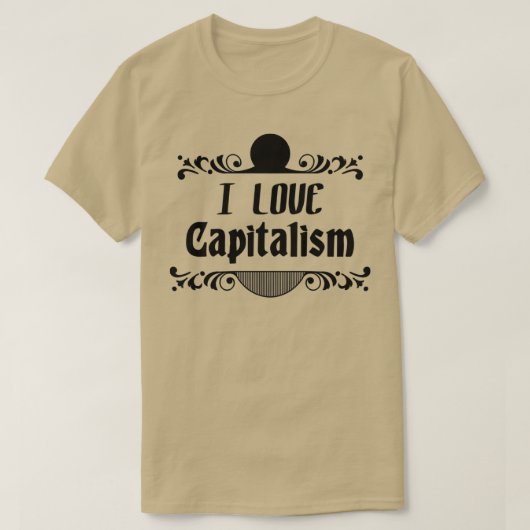Ik hou van kapitalisme 1 t-shirt (Design voorkant)