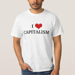 Ik hou van kapitalisme en conservatieve politiek t-shirt