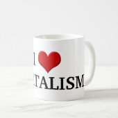 Ik hou van kapitalisme Grappige Conservatieve poli Koffiemok (Voorkant rechts)