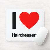 ik hou van kappers muismat (Met muis)