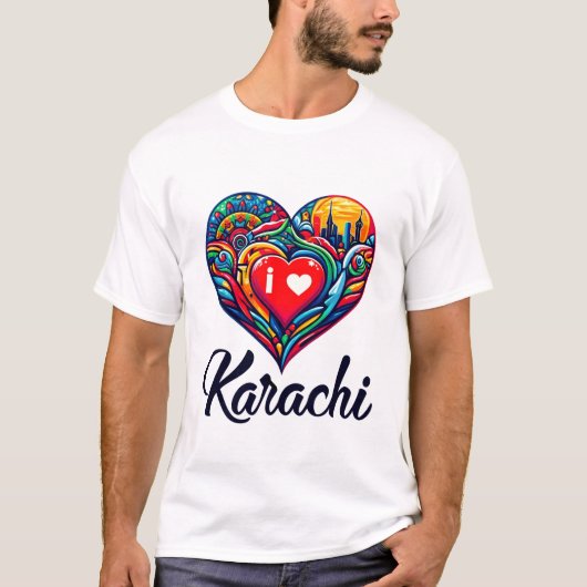 Ik hou van Karachi T-shirt (Voorkant)