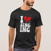 Ik hou van Karaoke Singer Voice Coach Premium zing T-shirt (Voorkant)