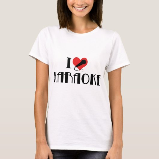 Ik hou van karaoke t-shirt (Voorkant)