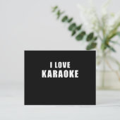 Ik hou van Karaoke - zingende Cadeau Briefkaart (Staand voorkant)