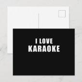 Ik hou van Karaoke - zingende Cadeau Briefkaart (Voorkant / Achterkant)
