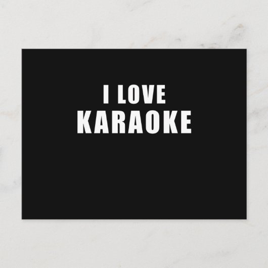 Ik hou van Karaoke - zingende Cadeau Briefkaart (Voorkant)