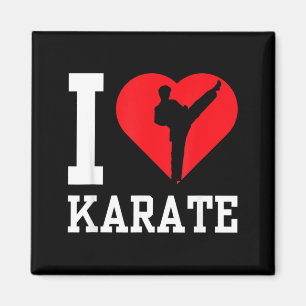 Ik hou van Karate Band Vechter Coach Martial Arts Magneet