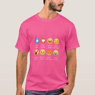 Ik hou van karate emoji emoticon krijgskunst grafi t-shirt