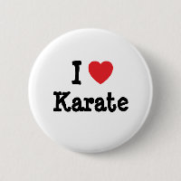 Ik hou van Karate hart aangepast aan maat