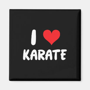 Ik hou van Karate - Hart - Vechtkunst Magneet
